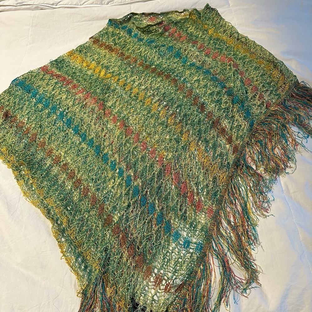 Missoni Vibrant Fringe Knit Foulard